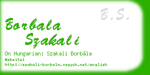 borbala szakali business card